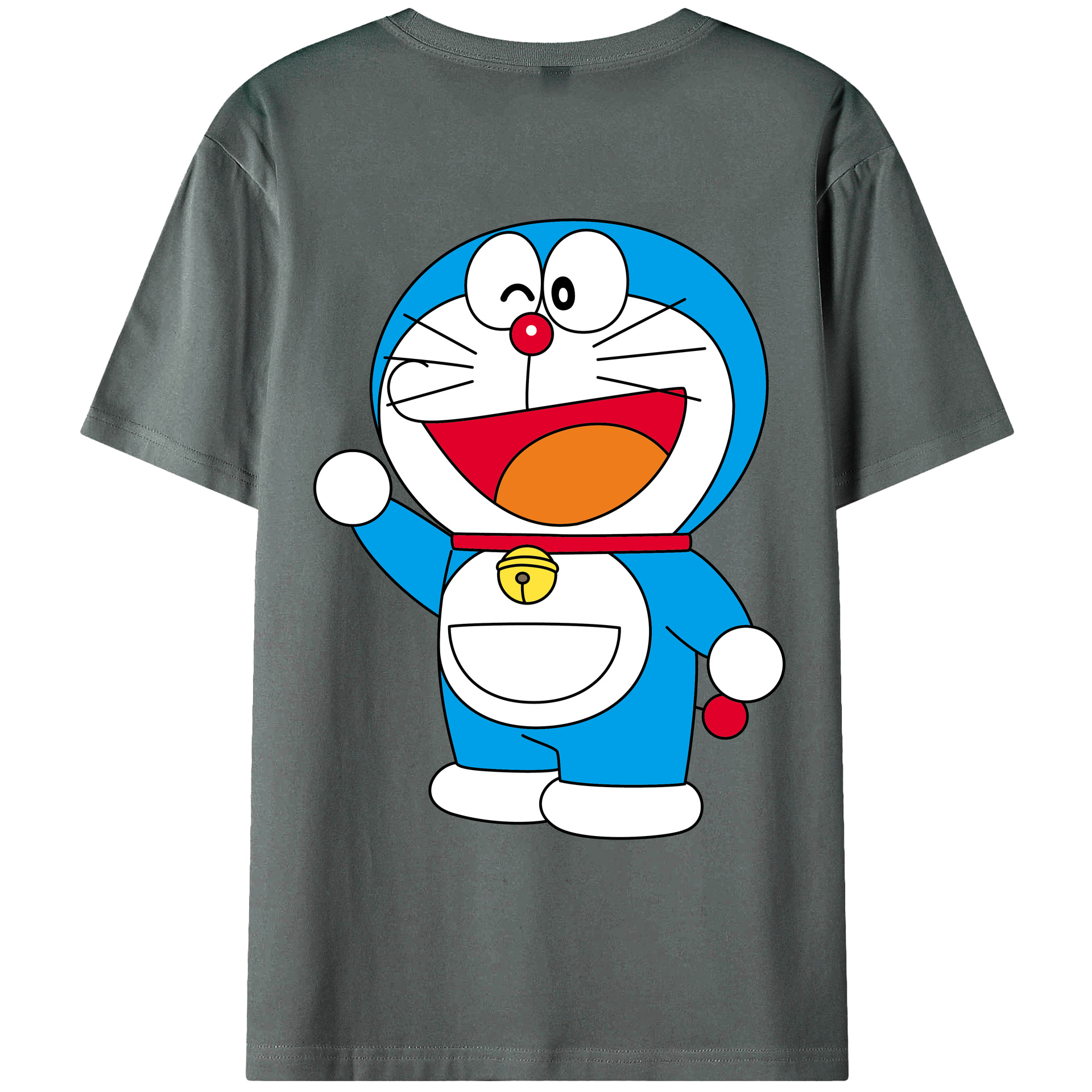 （画像用） ドラえもん Doraemon 綿100％ メンズ半袖Tシャツ（バックプリント） 通気性